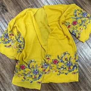 Women’s Yellow Floral Cardigan
